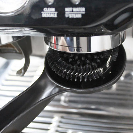 58mm Espresso Machine Group Head Cleaning Brush Funnel-Design Nylon Bristle Scrubber for Portafilter - DealBuddy