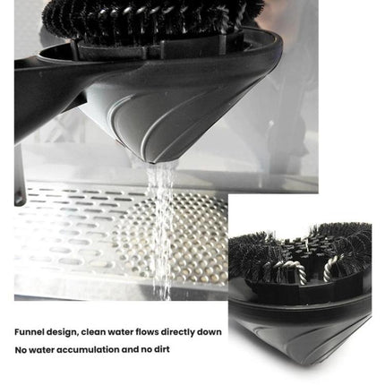 58mm Espresso Machine Group Head Cleaning Brush Funnel-Design Nylon Bristle Scrubber for Portafilter - DealBuddy