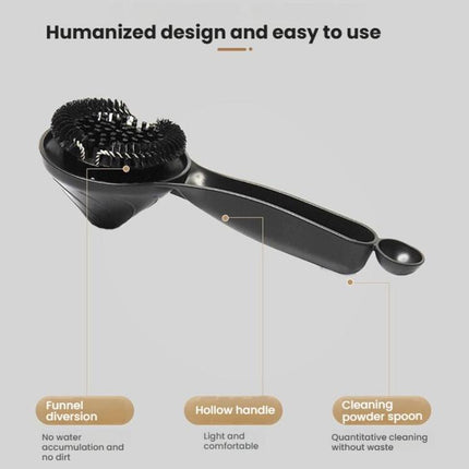 58mm Espresso Machine Group Head Cleaning Brush Funnel-Design Nylon Bristle Scrubber for Portafilter - DealBuddy