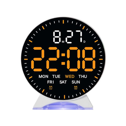 LED Multifunction Electronic Alarm Clock Running Seconds Clock Bedside with Night Light Electronic Clock