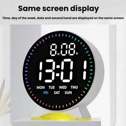 LED Multifunction Electronic Alarm Clock Running Seconds Clock Bedside with Night Light Electronic Clock