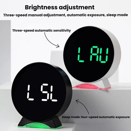 LED Multifunction Electronic Alarm Clock Running Seconds Clock Bedside with Night Light Electronic Clock