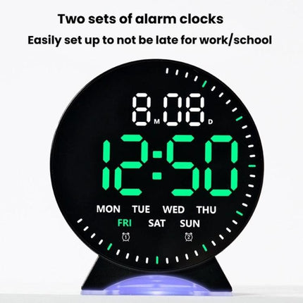 LED Multifunction Electronic Alarm Clock Running Seconds Clock Bedside with Night Light Electronic Clock