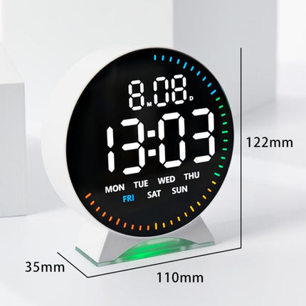 LED Multifunction Electronic Alarm Clock Running Seconds Clock Bedside with Night Light Electronic Clock