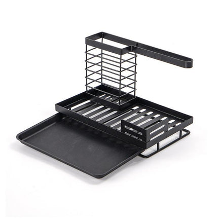 Kitchen Dishcloth Holder Sponge Drying Rack With Drain Tray - DealBuddy