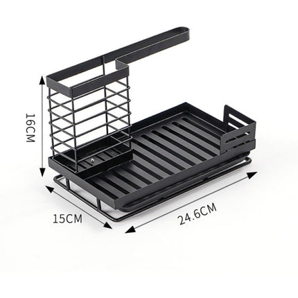 Kitchen Dishcloth Holder Sponge Drying Rack With Drain Tray - DealBuddy