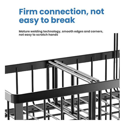 2-Tier Sponge Drying Rack Kitchen Sink Countertop Organizer Holder for Scrubbers, Long Brushes & Dishcloths - DealBuddy