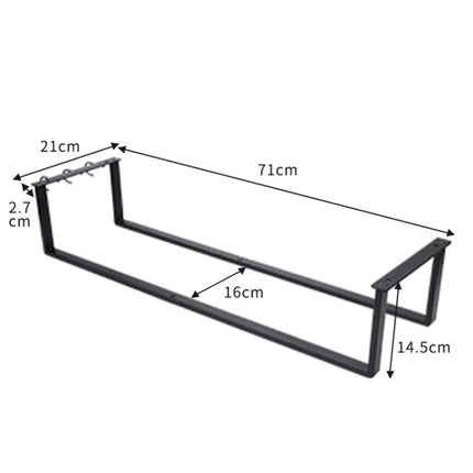 Wall-Mounted Bathroom Towel Rack Removable Space-Saving Guest Towels Shelf