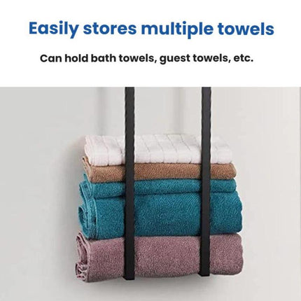 Wall-Mounted Bathroom Towel Rack Removable Space-Saving Guest Towels Shelf
