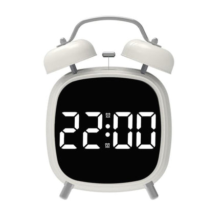 Loud Metal Powerful Ringing Clock LED Multifunction Clock