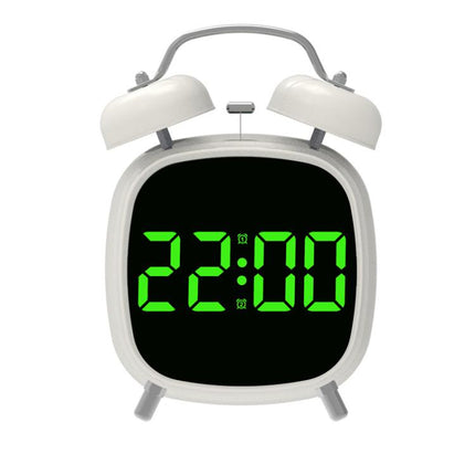 Loud Metal Powerful Ringing Clock LED Multifunction Clock