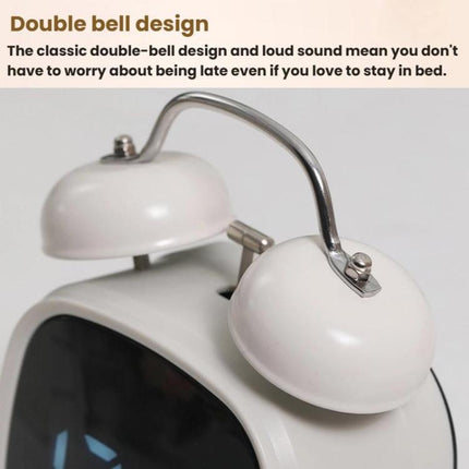 Loud Metal Powerful Ringing Clock LED Multifunction Clock