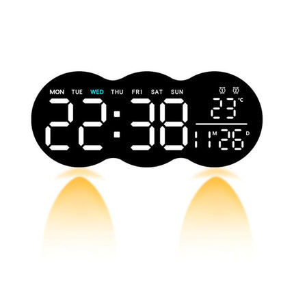 Living Room Digital Wall Clock LED Electronic Clock With Light Multi-Function Remote Control Alarm Clock