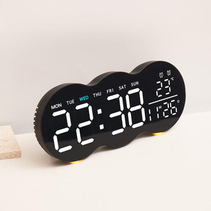 Living Room Digital Wall Clock LED Electronic Clock With Light Multi-Function Remote Control Alarm Clock