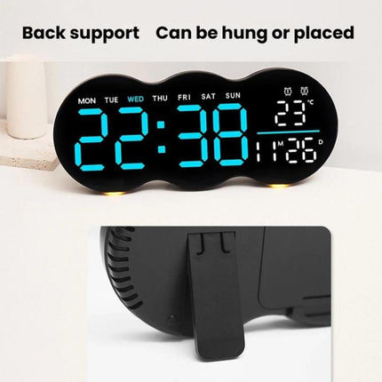 Living Room Digital Wall Clock LED Electronic Clock With Light Multi-Function Remote Control Alarm Clock