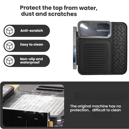 For Ninja Luxe Cafe ES601 Coffee Machine Top Silicone Mat Protection Pad, Top Mat Gray, Top Mat Black