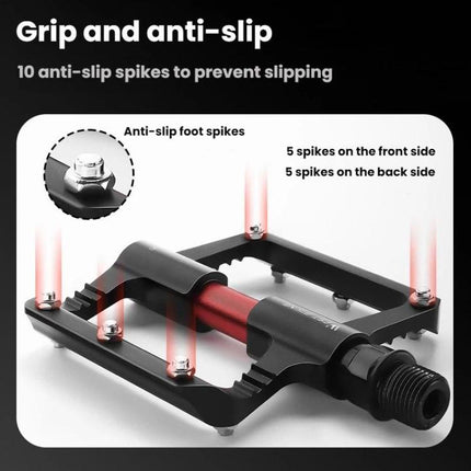 WEST BIKING Road Bike Aluminum Triple-Pierced Pedals