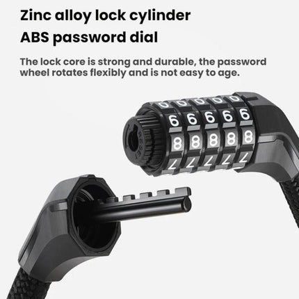WEST BIKING Extended Portable Bicycle Steel Cable Anti-Theft Combination Lock - DealBuddy