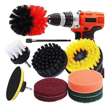 Electric Drill Cleaning Brush Power Tool Cleaning Brush With Sponge Scouring Pad Set