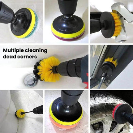 Electric Drill Cleaning Brush Power Tool Cleaning Brush With Sponge Scouring Pad Set