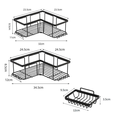 Punch-Free Bathroom Wall-Mounted Shower Gel Storage Rack - DealBuddy