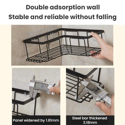 Punch-Free Bathroom Wall-Mounted Shower Gel Storage Rack - DealBuddy