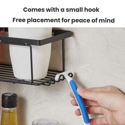 Punch-Free Bathroom Wall-Mounted Shower Gel Storage Rack - DealBuddy