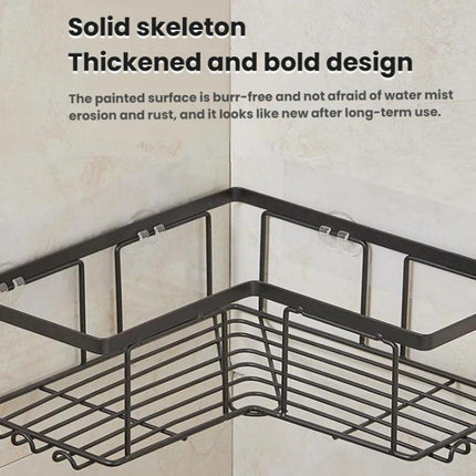 Punch-Free Bathroom Wall-Mounted Shower Gel Storage Rack - DealBuddy