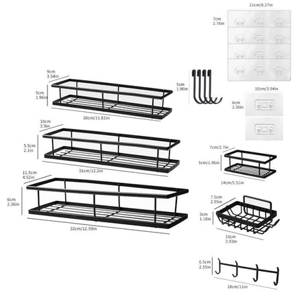 Wall-mounted Punch-free Bathroom Toiletry Storage Rack
