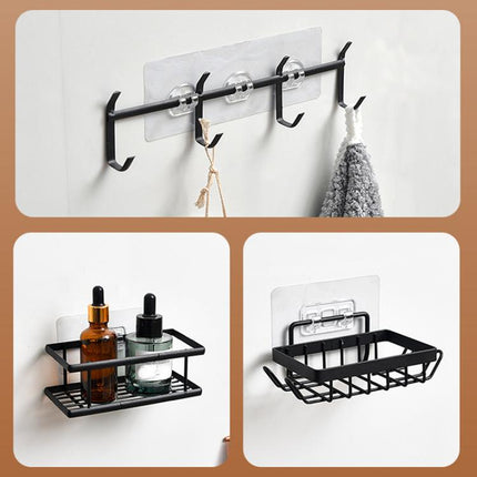 Wall-mounted Punch-free Bathroom Toiletry Storage Rack