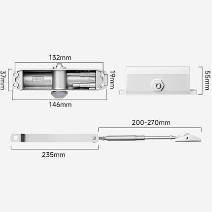 Fire Door Automatic Closer Fire Door Hydraulic Buffer Device Household Sliding Door Closer