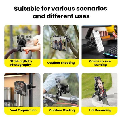 Phone Holder With Secure Clamp For Baby Strollers / Infant Pushchairs