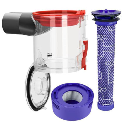 Dust Bin & Pre/Post Filters For Dyson V7 V8 SV10 SV11 Vacuum Cleaners
