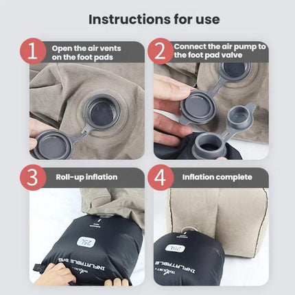 TRAELSKY  Waterproof Environmental Shopping Bag Organizer Inflatable 2 in 1 Inflatable Bag