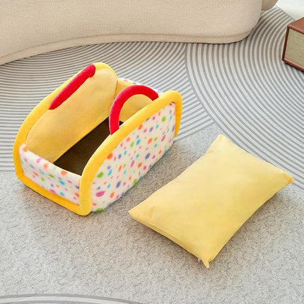 Winter Semi-Enclosed Warm Portable Cat Bed, S, M, L - DealBuddy