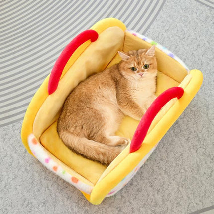 Winter Semi-Enclosed Warm Portable Cat Bed, S, M, L - DealBuddy