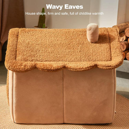 All-Season Removable And Washable Enclosed Warm Cat Bed, S, M, L - DealBuddy