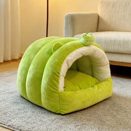 Thickened Warm Semi-Enclosed Cat Bed for Winter, 36x36x32cm, 48x40x38cm, 55x50x36cm - DealBuddy