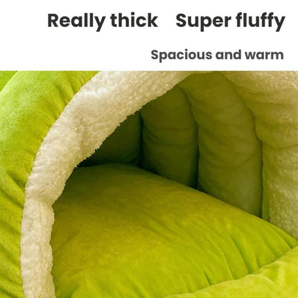 Thickened Warm Semi-Enclosed Cat Bed for Winter, 36x36x32cm, 48x40x38cm, 55x50x36cm - DealBuddy