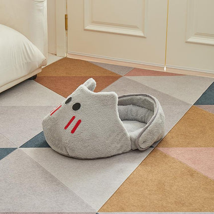 Winter-Warm Widened Semi-Enclosed Light-Blocking Pet Bed, White + S, White + M, White + L, Gray + S, Gray + M, Gray + L - DealBuddy