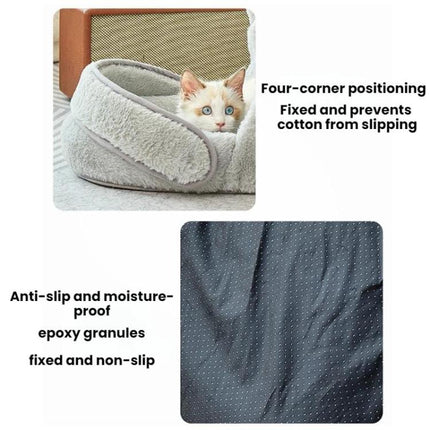 Winter-Warm Widened Semi-Enclosed Light-Blocking Pet Bed, White + S, White + M, White + L, Gray + S, Gray + M, Gray + L - DealBuddy
