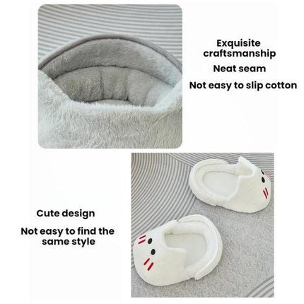 Winter-Warm Widened Semi-Enclosed Light-Blocking Pet Bed, White + S, White + M, White + L, Gray + S, Gray + M, Gray + L - DealBuddy
