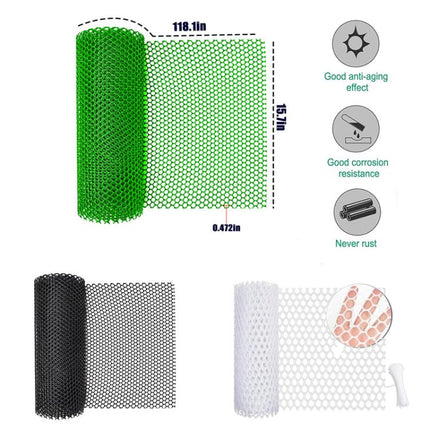 40x300cm Hexagonal Plastic Fence Gardening Flower Poultry Enclosure - DealBuddy