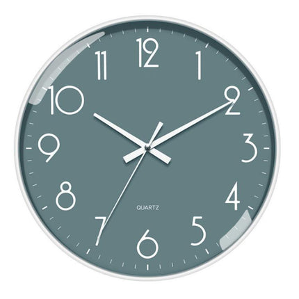 12 Inch No Drill Wall Clock Modern Silent Quartz Clock Sleek Home/Office Decor