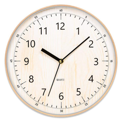 12 Inch No Drill Wall Clock Modern Silent Quartz Clock Sleek Home/Office Decor