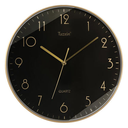 12 Inch No Drill Wall Clock Modern Silent Quartz Clock Sleek Home/Office Decor
