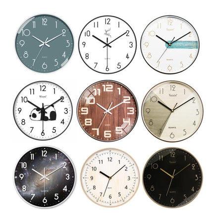 12 Inch No Drill Wall Clock Modern Silent Quartz Clock Sleek Home/Office Decor