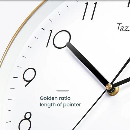 12 Inch No Drill Wall Clock Modern Silent Quartz Clock Sleek Home/Office Decor