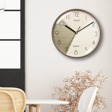 12 Inch No Drill Wall Clock Modern Silent Quartz Clock Sleek Home/Office Decor