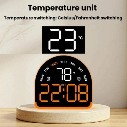 LED Ambient Light Electronic Clock Multifunctional Alarm Clock Home Lighting Table Clock